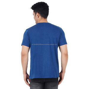Wholesale Comfortable Soft Tee 100% Cotton Plain T Shirt Custom Digital Print logo <b>Blue</b> T Shirt Blank <b>Men</b> T Shirt for <b>Men</b> - Product Image 4