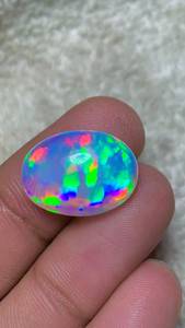 โอปอลเอธิโอเปียธรรมชาติทรงรีแบบหลวม หลายสีสะท้อนแสง สำหรับทำเครื่องประดับ - Product Image 2