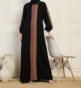 Wholesale Dubai Beautiful Black Traditional Islamic Women's Saudi Arabian <b>Abaya</b> Spring Polyester Breathable Ankle Length Muslim - Product Image 2