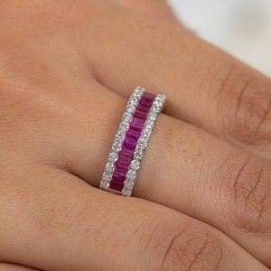18K White Gold Statement <b>Ring</b> with Natural Tanzanite Peridot Sapphire Opal <b>Citrine</b> Garnet - Product Image 1