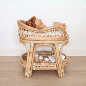 <b>Doll</b> diaper change tables top selling hand-made rattan <b>dolls</b> changing table nature toys for kids - Product Image 1