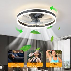 Ventilatore da soffitto a incasso da 20 pollici con luce e telecomando, lampadario a LED dimmerabile 3000K-6000K a basso profilo - Product Image 2