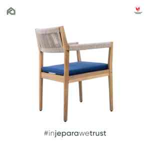 Premium Modern Portable Waterproof Outdoor Wicker <b>Armchair</b> Solid Teak Patio <b>Dining</b> Chair for Garden Hotel Restaurant Furniture - Product Image 4
