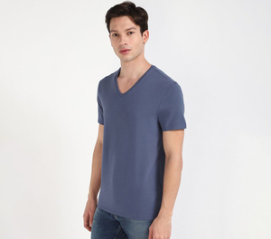 Camisetas de Cuello en V para Hombre, 100% Algodón de Alta Calidad, al por Mayor, Personalizables, Ecológicas, de Secado Rápido y Transpirables para Verano - Product Image 6