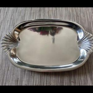 Food Serving <b>Tray</b> Beaded Border Design Oval Shape Decorative <b>Trays</b> Restaurant Dining Tableware Display Handmade <b>Tray</b> For Decor - Product Image 5