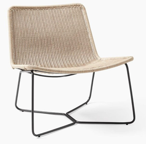 Fauteuil de salon moderne en cuir, structure métallique, dossier solide, design ergonomique, style minimaliste, mobilier de maison - Product Image 4