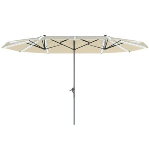 Ombrellone Solare Bianco Crema per Esterni, Terrazze e Cortili, Protezione Solare - Product Image 5