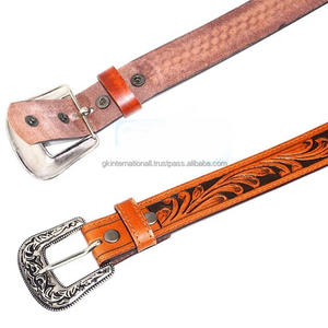Premium Leather Western <b>Cowboy</b> <b>Belts</b> with Buckle Hand Carved Leaf Embossed Customized <b>Men's</b> Western Leather Tooling <b>Belt</b> - Product Image 6