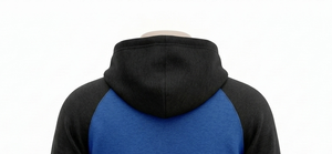 Sweat-shirt à capuche bleu pour homme, manches raglan, en molleton de coton, décontracté, avec poche avant, coupe classique, pour l'automne - Product Image 5