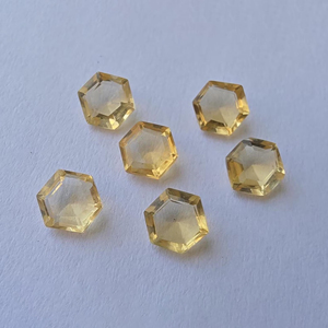Citrino Natural, Corte Facetado, Forma Hexagonal, Calidad AAA+, Piedra Preciosa Suelta Calibrada para Joyería - Product Image 3