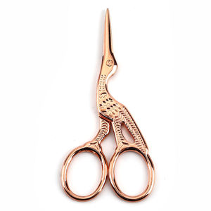 Small <b>Vintage</b> Durable Stainless Steel <b>Vintage</b> Classic Embroidery Scissors Nail Art Stork Bird Scissors - Product Image 6