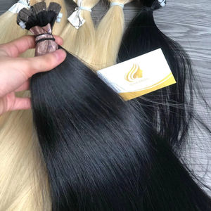 Extensiones de Cabello Humano Natural Virgen Remy Vietnamita Liso Rubio de 24 Pulgadas al por Mayor 100% Decolorado - Product Image 1