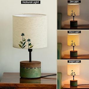Lampe de chevet LED moderne à luminosité réglable, lampe de table en métal avec abat-jour imprimé pour la décoration de la maison - Product Image 3