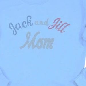 เสื้อสเวตเชิ้ตคอกลมแขนยาวปักลายกราฟิกสไตล์แม่ลูกชายแจ็คและจิลสีฟ้าอ่อน เสื้อสวมหัวลำลองสำหรับผู้หญิงใส่ได้ทุกวัน - Product Image 5