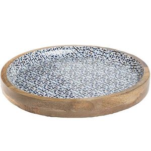 Newly Crafted Design Mango Wood Enamel Print Tray Decorative Trays Wood serving Tray Enamel Printing Tray at <b>low</b> factory Price - Product Image 5