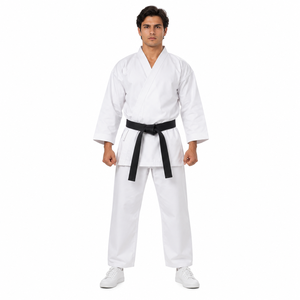 Uniforme de Karate Premium para Adultos, Blanco, Poliéster/Nailon, 300g, Transpirable, Duradero, de Secado Rápido, Tallas Grandes, para Entrenamiento de Artes Marciales - Product Image 1