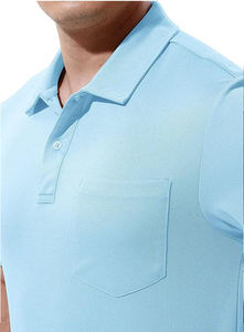 <b>Polo</b> <b>Shirts</b> For Men 100% Cotton Quick Dry Short Sleeve Casual Work T-<b>Shirts</b> <b>With</b> <b>Pocket</b> - Product Image 5
