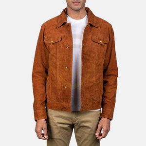 Leather <b>Jacket</b> for Men Vintage Unique Style Hip Hop Winter Festival Outerwear <b>Suede</b> Leather Winer <b>Jacket</b> - Product Image 2