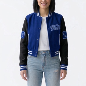 Chaquetas Varsity Cortas de Moda para Mujer, de Lana de Alta Calidad para Invierno, al Por Mayor a Bajo Precio - Product Image 1