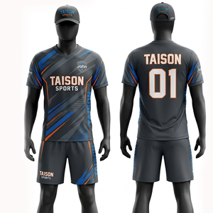 Uniforme de Floorball para Hombre, Tela Interlock de Poliéster Premium de 150 GSM, Transpirable, de Secado Rápido, Diseño de Paneles Grises, Logotipo Personalizado por Sublimación - Product Image 1