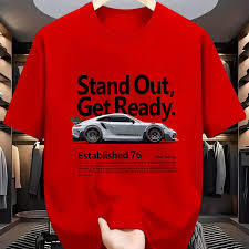 Camiseta Gráfica Retro de Coche - Camiseta Streetwear con Lavado Ácido 'Stand Out' - Top de Estética Vintage de Carreras con Corte Holgado - Product Image 3