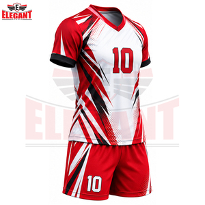 Custom Red <b>White</b> Volleyball Uniform Set for <b>Women</b> Sublimation Printed Team Sportswear Matching <b>Shorts</b> OEM ODM Manufacturer - Product Image 4