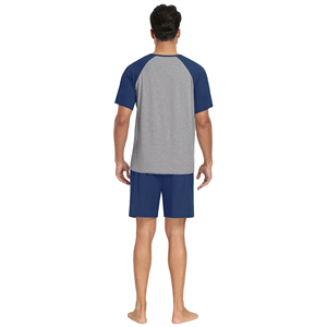 Conjunto de Camisetas de Dos Piezas para Hombre, Tallas Grandes, Verano, Ecológicas, Poliéster/Spandex, Cuello Redondo, con Bolsillo, Estilo Casual, Directo de Fábrica - Product Image 2