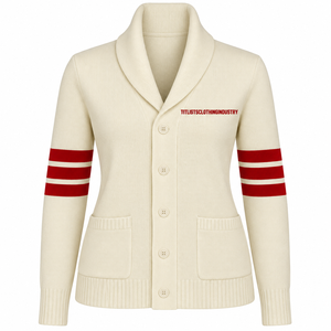 Pulls à col en V personnalisés de haute qualité avec lettres Delta, logos d'universités, cardigans pour hommes et femmes - Product Image 1