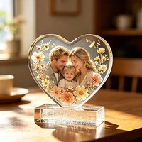 Molde de silicona para marco de fotos, forma de corazón, molde de resina epoxi para fundición, adorno de escritorio, herramienta DIY para pasteles