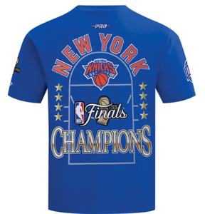 T-shirt unisexe pour les finales des Knicks, bleu, manches courtes, jersey décontracté, col rond, 100% coton, logo sur le devant, respirant, séchage rapide - Product Image 5