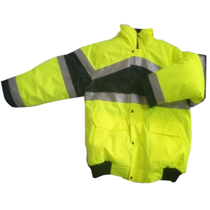 Veste de sécurité décontractée haute visibilité pour l'hiver, classe 2 ANSI, antibactérienne, fermeture éclair frontale, avertissement réfléchissant, vêtements de travail en polyester - Product Image 3