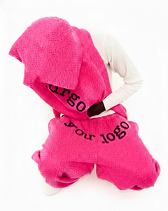 Sweat à capuche rose personnalisé avec strass VVS, 100 % coton, pour homme, coupe oversize, style streetwear haut de gamme, qualité supérieure pour marque de streetwear, vente en gros - Product Image 5