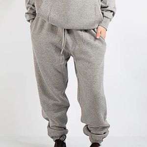 High Quality <b>Women's</b> Gray <b>Harem</b> Sweatpants Elastic Waist Loose Fit Full Length Casual Knitted Cotton <b>Pants</b> With Pockets Autumn - Product Image 4