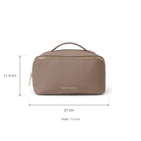 Sac de luxe en cuir PU, trousse de toilette à grande capacité, fermeture éclair dorée, doublure durable et lavable, avec poignée, logo personnalisé, usine BSCI