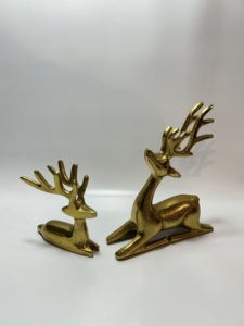Sculpture abstraite de chien en or de luxe, figurine moderne, statue animale, décoration d'intérieur, art de table, objet de collection, cadeau de bureau, salon - Product Image 4