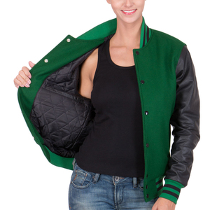 Latest Design Streetwear Comfortable Fit Custom Sheep Skin Cotton Winter Eco-Friendly Breathable Varsity Jacket for Women - Product Image 5