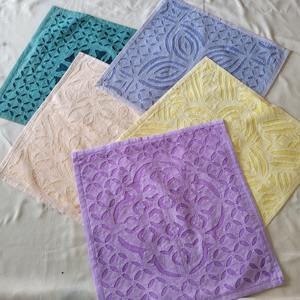 Fundas de cojín con apliques hechos a mano, fundas de cojín para decoración del hogar, fundas de cojín con trabajo de calado indio - Product Image 5