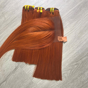 Venta al por mayor 100% de alta calidad naranja vietnamita hueso recto Super calidad extensiones de cabello humano tejido - Product Image 2