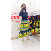 Nueva Falda Hula Mini Plisada con Bordado, Estilo Hawaiano/Micronesio, Talla Grande, Casual, Transpirable, Ecológica, Cintura Natural, para Verano
