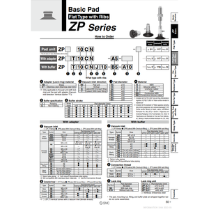 Modèle de tampon de vide pneumatique SMC ZPT10CTSK10-B5-A8 pour pièces d'équipement de manutention - Product Image 1