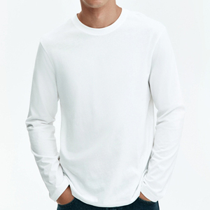 Nueva Llegada, Camiseta de Hombre de Algodón Ecológico con Estampado de Serigrafía, Cuello Redondo, Manga Larga, Estilo Casual Vintage, Tendencia Actual - Product Image 1