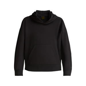 Sweat-shirts à capuche décontractés surdimensionnés pour femmes, de qualité supérieure, à prix bas, couleur unie, design personnalisé, couleur noire, avec poches - Product Image 1