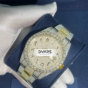 High-quality Moissanite Watches Full-diamond Automatic Business Waterproof Wristwatch for Both Men and Women Quartz Watch USA - Product Image 1