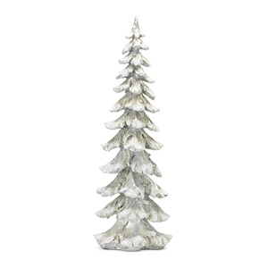 Artificial Christmas Tree Spruce Style Flocked White Standing Base No <b>Lights</b> Included Indoor Decor - Product Image 1