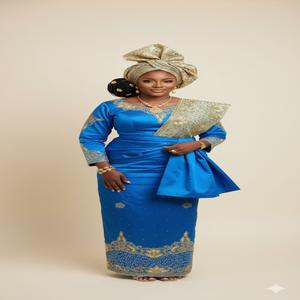 Exquisite Nigerian Traditional 100% Polyester George <b>Fabric</b> High Quality George Wrapper with Sequins Women & Girls Party Wear - Product Image 5