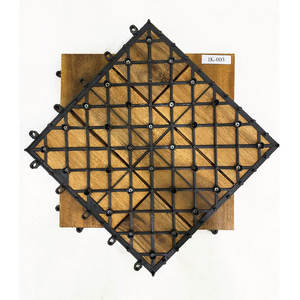 Azulejos de cubierta entrelazada de madera de acacia, azulejo de cubierta de enclavamiento compuesto de madera plástica estilo gráfico de superficie de bloqueo al aire libre - Product Image 2