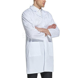 Blouse de laboratoire fonctionnelle pour hommes, tenue de travail médicale à manches longues, tissu durable, uniforme de laboratoire, fourniture d'usine - Product Image 3
