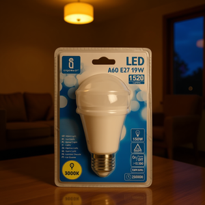 Lampadina LED A60 E27 19W 3000K Luce Calda 1520 Lumen Durata 25000H - Product Image 3