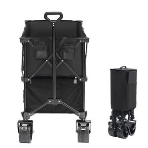 All Terrain Heavy Duty 400L <b>Foldable</b> Double Decker Wagon <b>Cart</b> 350 450 Lbs Capacity Collapsible Beach Wagon <b>Cart</b> 350 450 Lbs We - Product Image 1