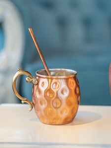 Metal New <b>Copper</b> Water mug for Ayurveda Yoga Healthy Customized Size Tumbler Hammered Water and Juice Handmade - Product Image 4